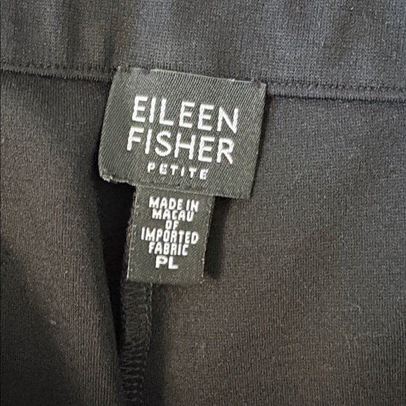 Eileen Fisher Black Dress Pants Size Large Petite Stretchy Trousers - Picture 3 of 4